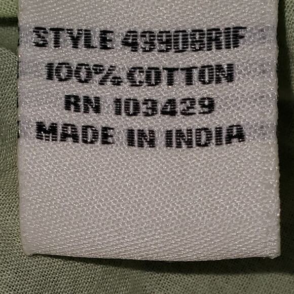 Caffe Marrakech Square Neck Eyelet Lime Green Smocked Blouse Size XL - Picture 7 of 8